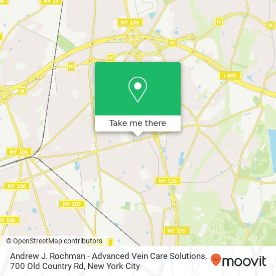 Mapa de Andrew J. Rochman - Advanced Vein Care Solutions, 700 Old Country Rd