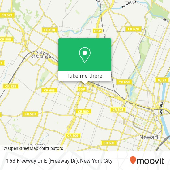 153 Freeway Dr E (Freeway Dr), East Orange, NJ 07018 map