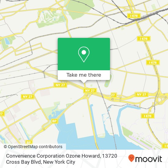 Mapa de Convenience Corporation Ozone Howard, 13720 Cross Bay Blvd
