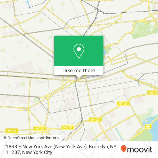 1833 E New York Ave (New York Ave), Brooklyn, NY 11207 map