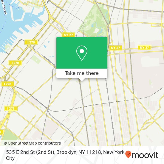 535 E 2nd St (2nd St), Brooklyn, NY 11218 map