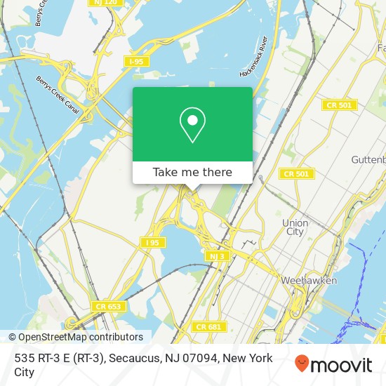 535 RT-3 E (RT-3), Secaucus, NJ 07094 map