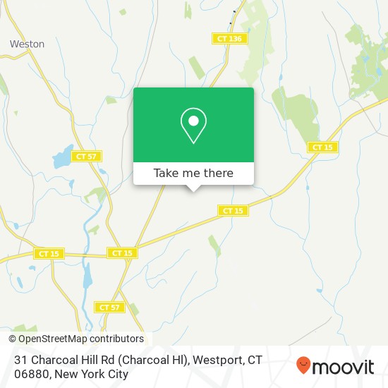 Mapa de 31 Charcoal Hill Rd (Charcoal Hl), Westport, CT 06880