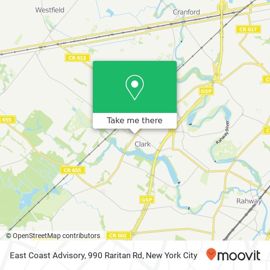 East Coast Advisory, 990 Raritan Rd map