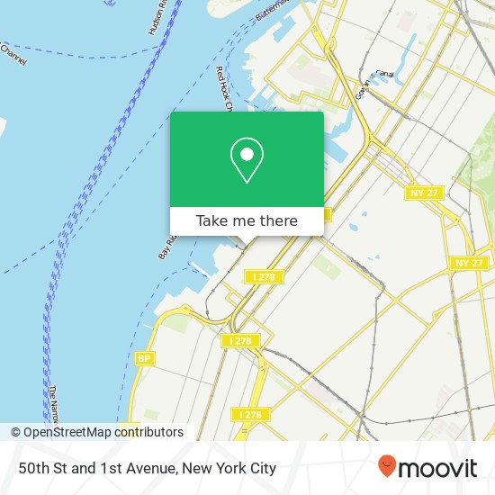 Mapa de 50th St and 1st Avenue, Building 57, Floor 5, 50th St and 1st Ave, Brooklyn, NY 11232, United States