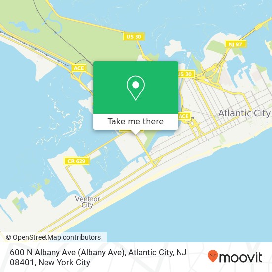 600 N Albany Ave (Albany Ave), Atlantic City, NJ 08401 map