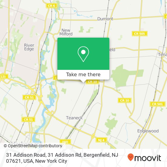 31 Addison Road, 31 Addison Rd, Bergenfield, NJ 07621, USA map