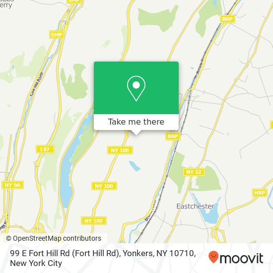 Mapa de 99 E Fort Hill Rd (Fort Hill Rd), Yonkers, NY 10710