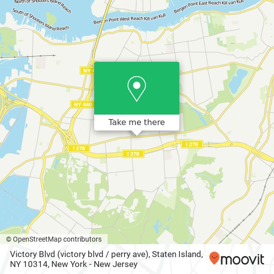 Mapa de Victory Blvd (victory blvd / perry ave), Staten Island, NY 10314
