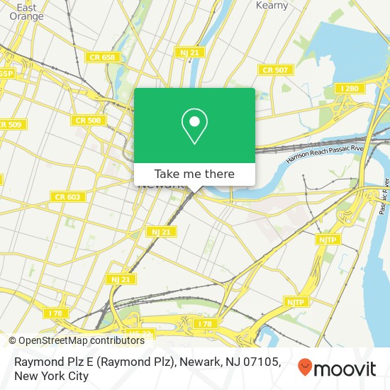 Mapa de Raymond Plz E (Raymond Plz), Newark, NJ 07105