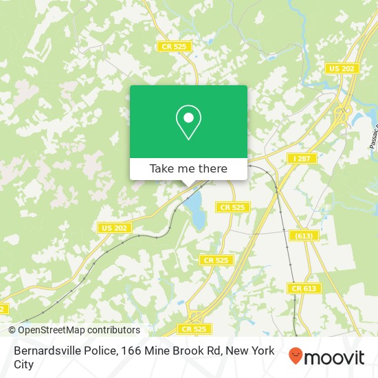 Mapa de Bernardsville Police, 166 Mine Brook Rd