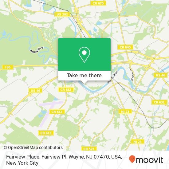 Fairview Place, Fairview Pl, Wayne, NJ 07470, USA map