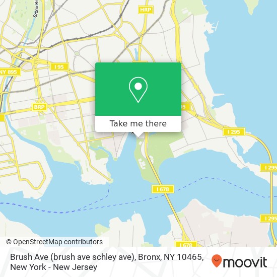 Mapa de Brush Ave (brush ave schley ave), Bronx, NY 10465