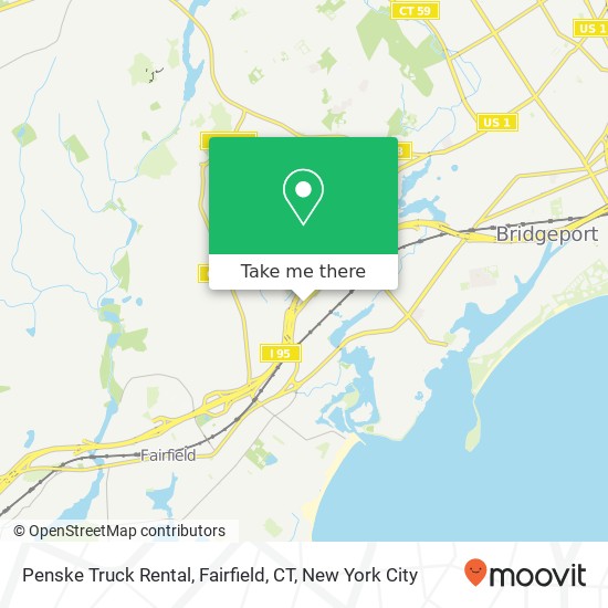 Mapa de Penske Truck Rental, Fairfield, CT