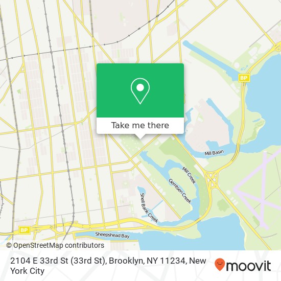 2104 E 33rd St (33rd St), Brooklyn, NY 11234 map