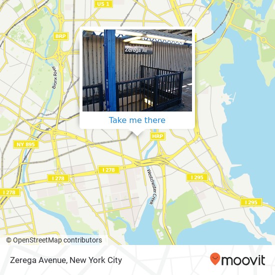 Mapa de Zerega Avenue, Zerega Ave, Bronx, NY 10462, USA