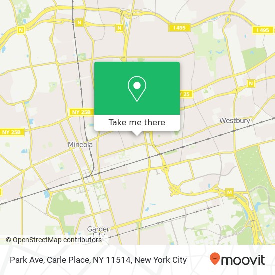 Mapa de Park Ave, Carle Place, NY 11514
