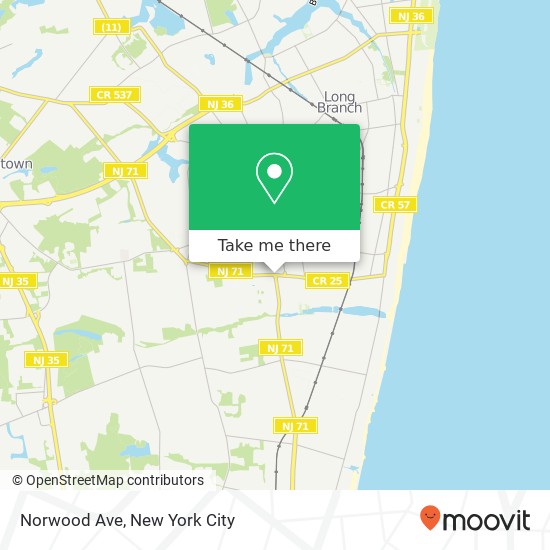 Mapa de Norwood Ave, West Long Branch, NJ 07764