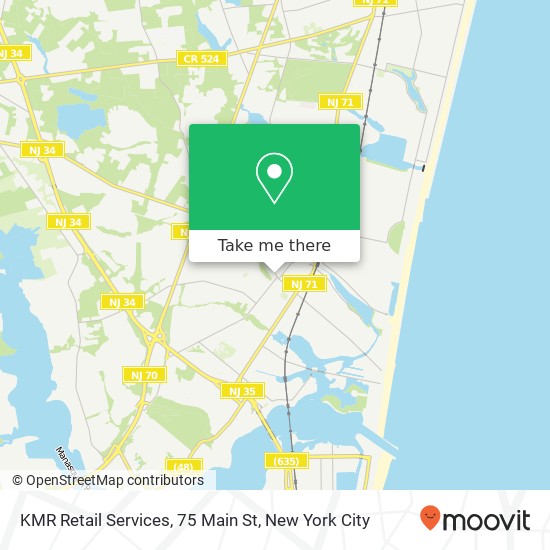 Mapa de KMR Retail Services, 75 Main St
