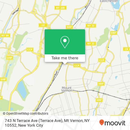 743 N Terrace Ave (Terrace Ave), Mt Vernon, NY 10552 map