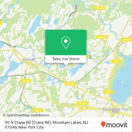 90 N Crane Rd (Crane Rd), Mountain Lakes, NJ 07046 map