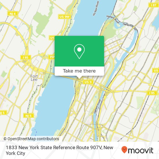 Mapa de 1833 New York State Reference Route 907V