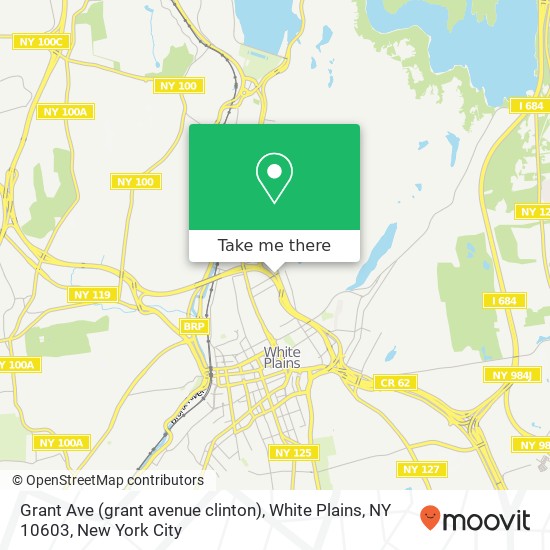 Mapa de Grant Ave (grant avenue clinton), White Plains, NY 10603