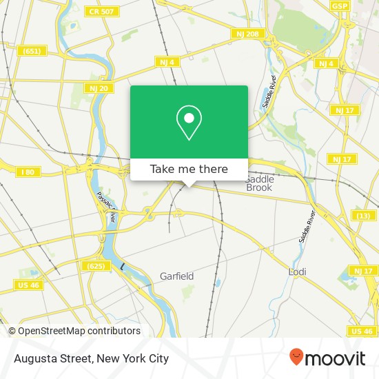 Augusta Street, Augusta St, Elmwood Park, NJ 07407, USA map