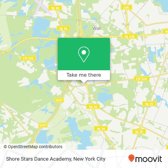 Shore Stars Dance Academy, 1985 RT-34 S map