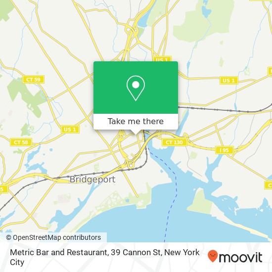 Mapa de Metric Bar and Restaurant, 39 Cannon St