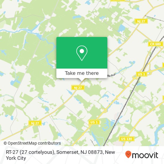 Mapa de RT-27 (27 cortelyous), Somerset, NJ 08873