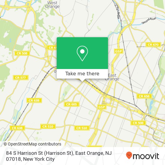 84 S Harrison St (Harrison St), East Orange, NJ 07018 map