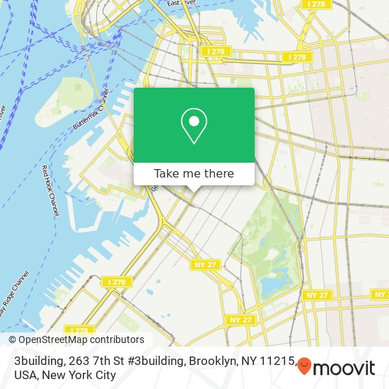 3building, 263 7th St #3building, Brooklyn, NY 11215, USA map