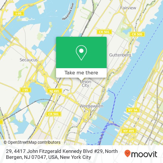 29, 4417 John Fitzgerald Kennedy Blvd #29, North Bergen, NJ 07047, USA map