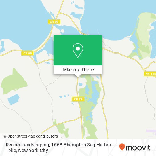 Mapa de Renner Landscaping, 1668 Bhampton Sag Harbor Tpke