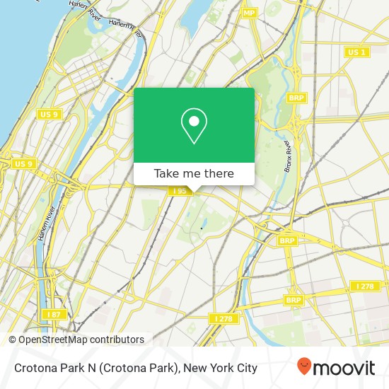 Mapa de Crotona Park N (Crotona Park), Bronx (BRONX), NY 10457