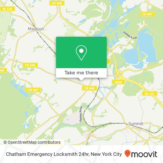 Mapa de Chatham Emergency Locksmith 24hr, 102 Washington Ave