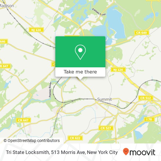 Mapa de Tri State Locksmith, 513 Morris Ave