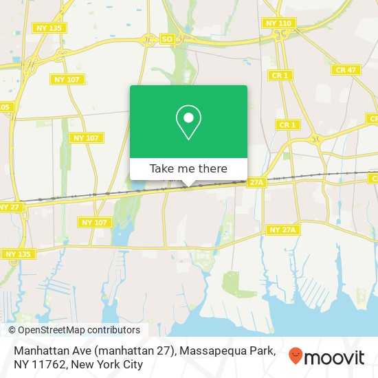 Mapa de Manhattan Ave (manhattan 27), Massapequa Park, NY 11762
