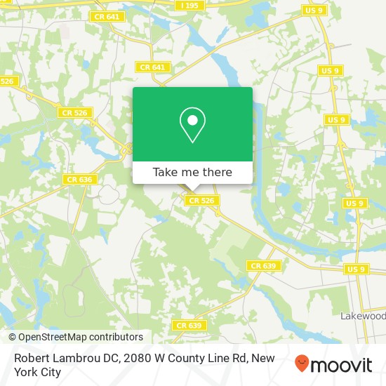 Mapa de Robert Lambrou DC, 2080 W County Line Rd