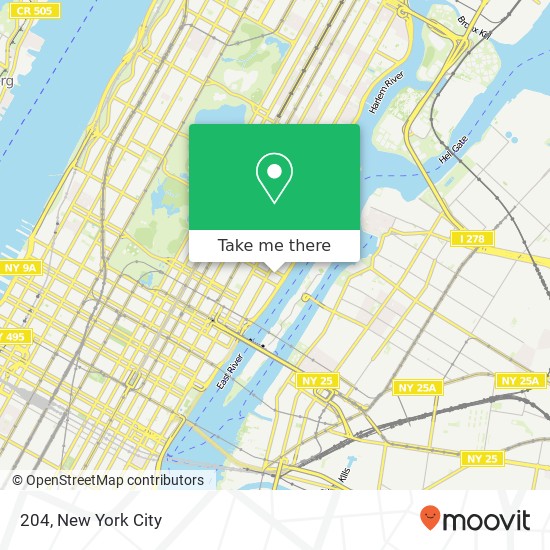 Mapa de 204, 519 E 72nd St #204, New York, NY 10021, USA