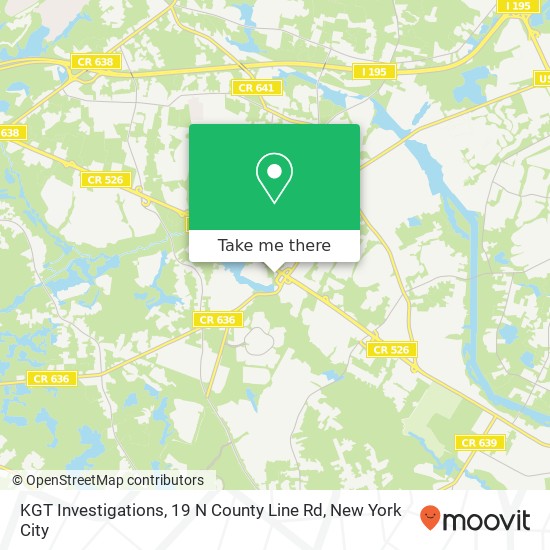 KGT Investigations, 19 N County Line Rd map