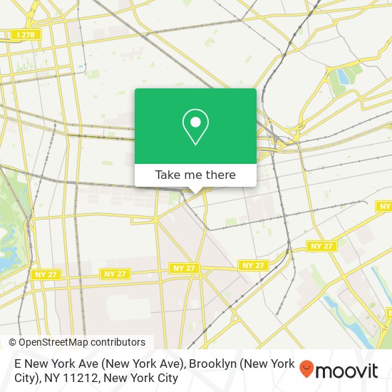 Mapa de E New York Ave (New York Ave), Brooklyn (New York City), NY 11212