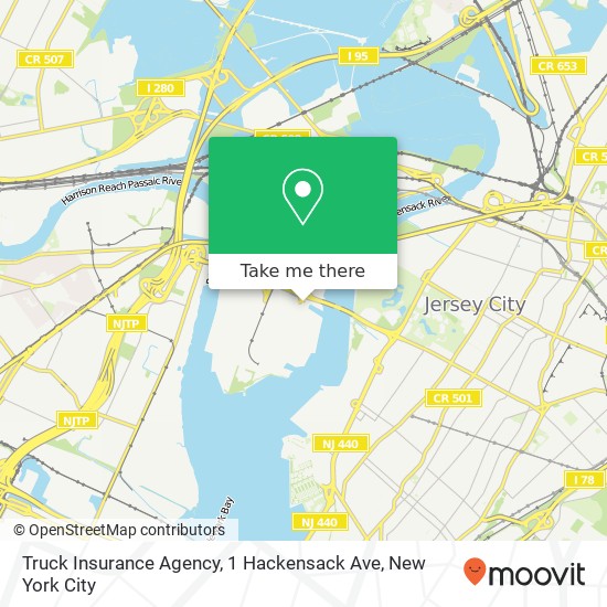 Mapa de Truck Insurance Agency, 1 Hackensack Ave