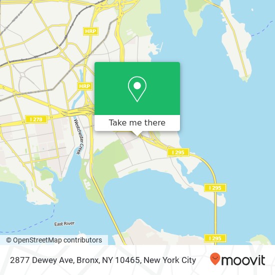 Mapa de 2877 Dewey Ave, Bronx, NY 10465