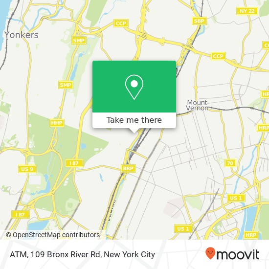Mapa de ATM, 109 Bronx River Rd
