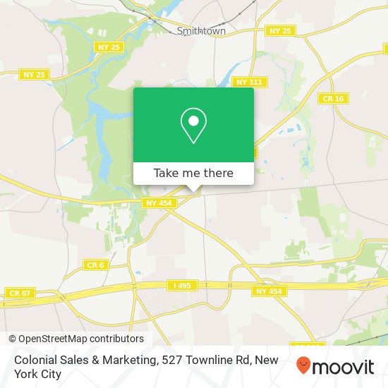 Mapa de Colonial Sales & Marketing, 527 Townline Rd