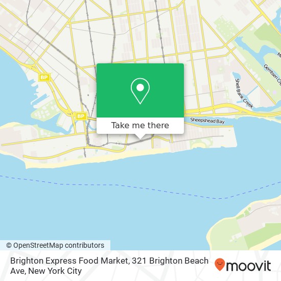Mapa de Brighton Express Food Market, 321 Brighton Beach Ave