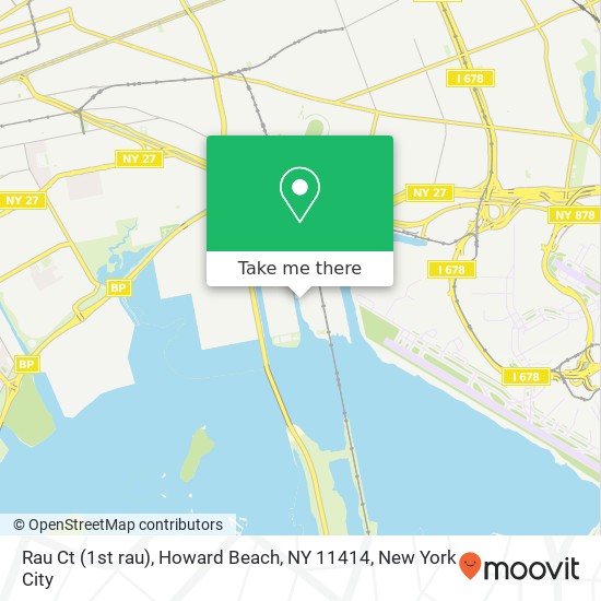 Mapa de Rau Ct (1st rau), Howard Beach, NY 11414
