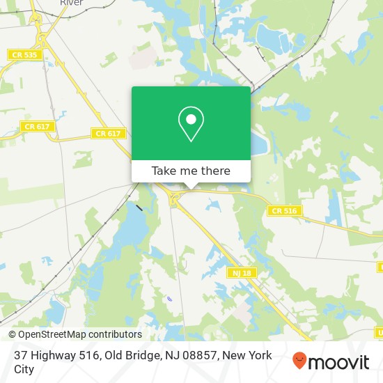 Mapa de 37 Highway 516, Old Bridge, NJ 08857